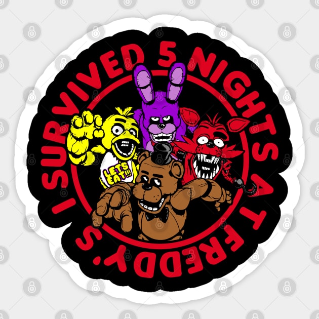 I survived 5 nights Sticker by carloj1956